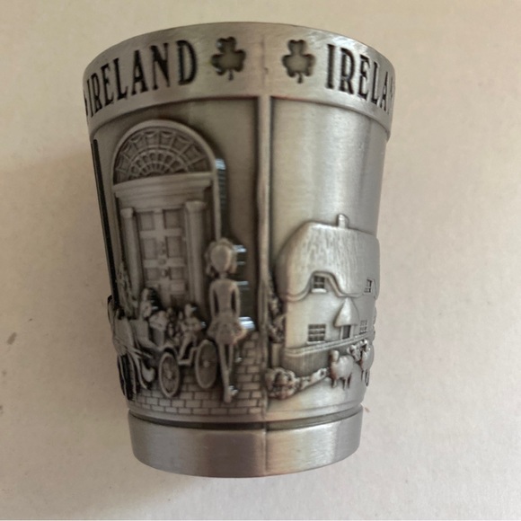 Irish Pewter Bar Set, Shot Glass, Cork Screw Wine Opener and Pair of Coasters - Picture 6 of 10